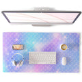 Qiyi Multifunctional Office Desk Pad, Water-Resistant Pu Leather Mouse Pad, Home D  Cor Large Desk Organizer Mat, Non Slip Base