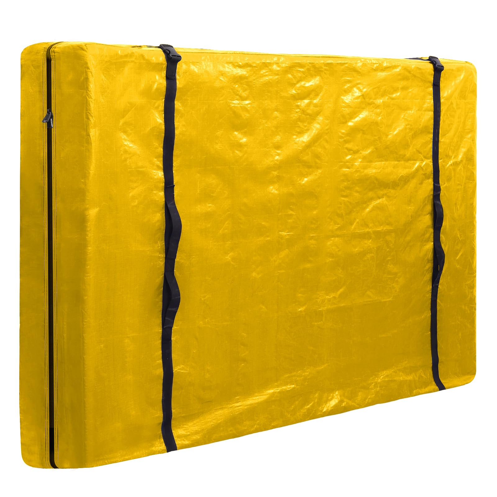 Ticonn Mattress Bags For Moving, Twin Mattress Cover For Moving, Heavy Duty, Full-Around Handle With Adjustable Buckles, Mattress Storage Bag & Moving Supplies (Yellow, Twin)