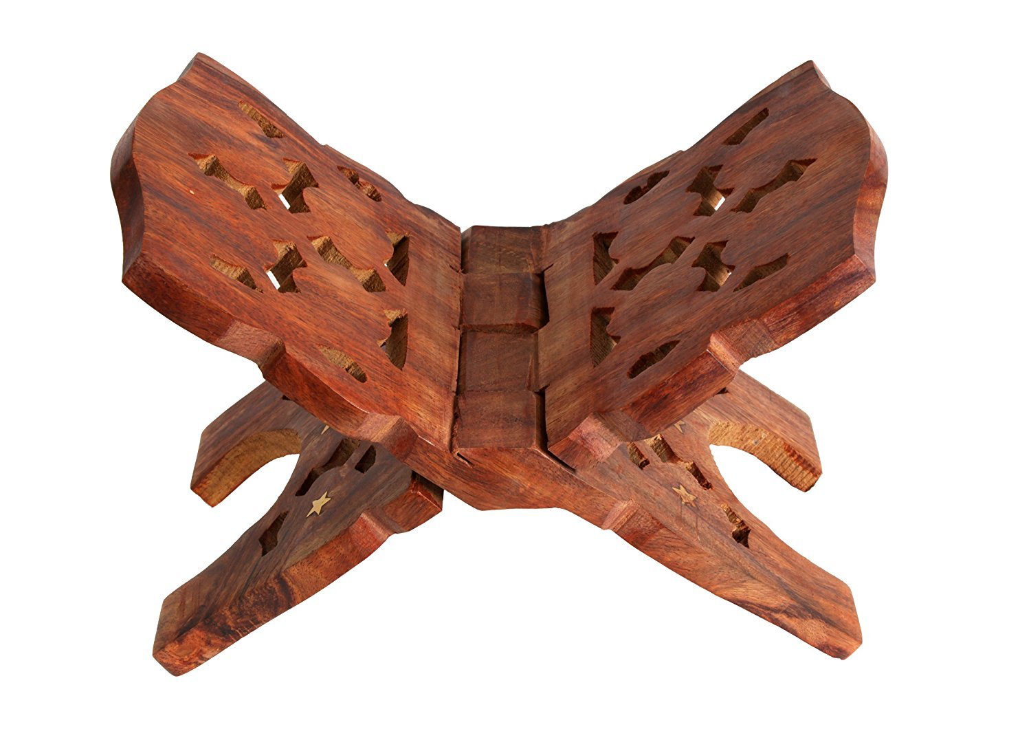 The Storeking Mother'S Day Gifts Wooden Religious Quran Holder Book Stand Rihal Rehal Reading Book Rest Foldable Stand With Intr