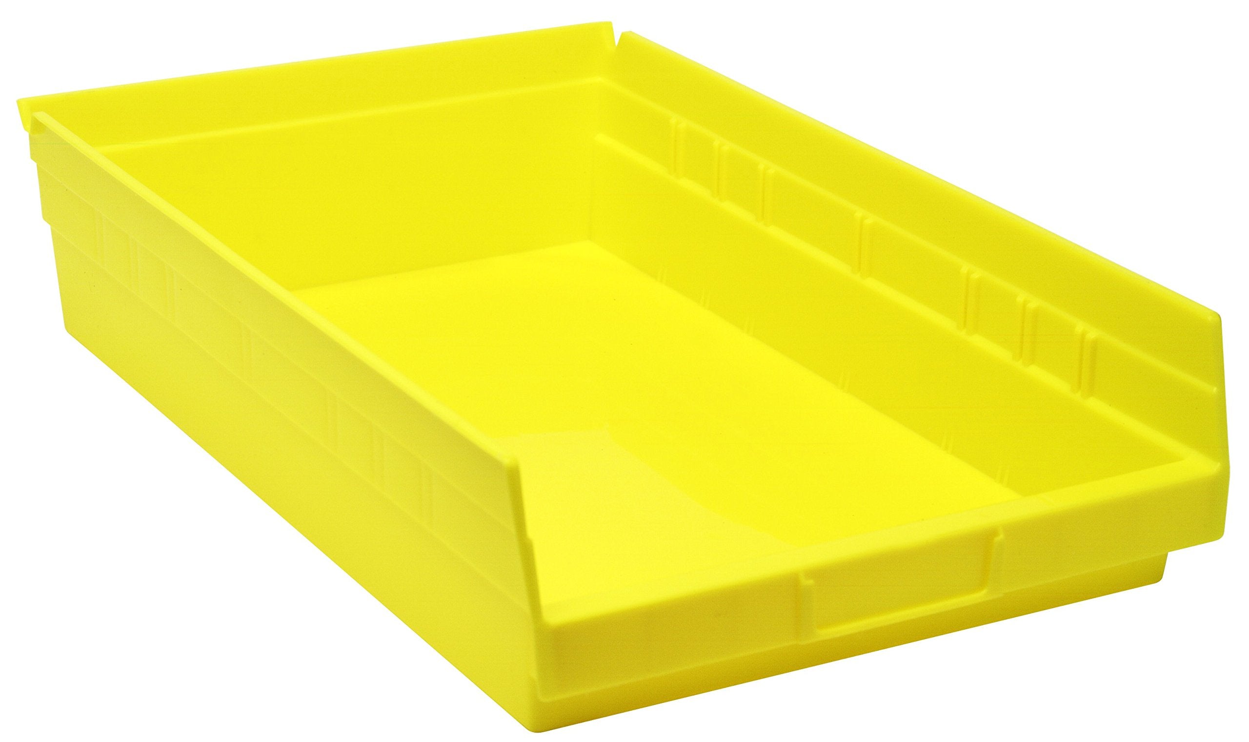 Quantum Storage Systems Quantum Storage QSB110YL 8-Pack 4 Hanging Plastic Shelf Bin Storage Containers, 17-7/8 x 11-1/8 x 4, Yel