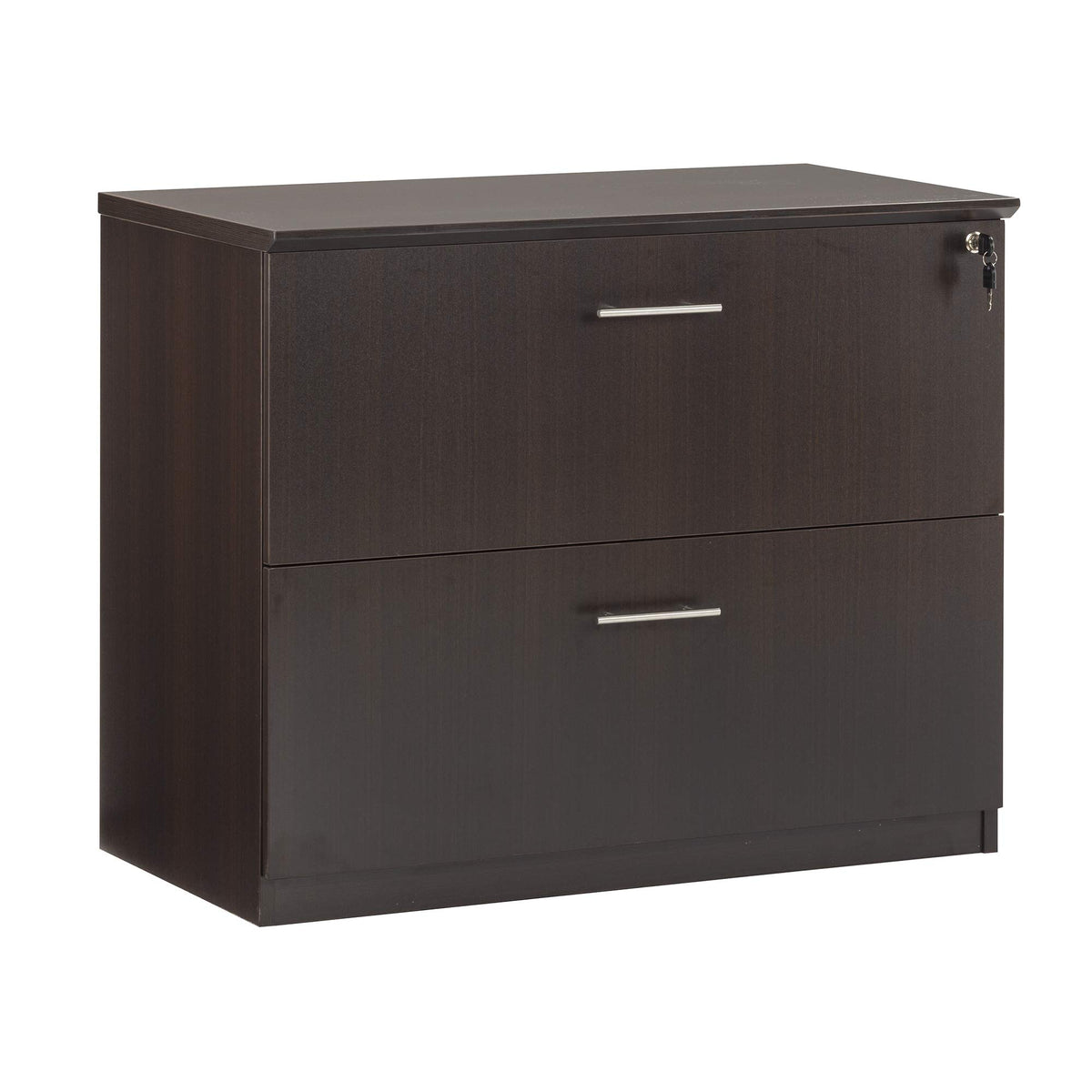 Mayline Mvlfldc Medina 2-Drawer Locking Lateral File Cabinet, Letter Or Legal, Mocha Laminate