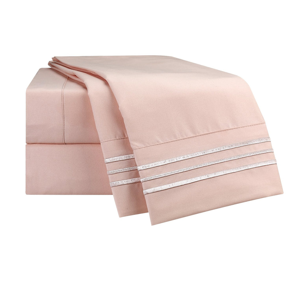 Clara Clark Bed Sheets, Premier 1800 Series 4 Piece Bed Sheet Set, Deep Pocket, Wrinkle, Fade, Stain Resistant, Luxury Soft Bedding Sheets & Pillowcases, Twin, Peach