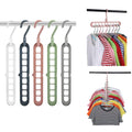 ANISKEBBR 5PCS 9Hole Multifunctional Clothes Hangers 360 Swivel NonSlip Closet Storage Organizer