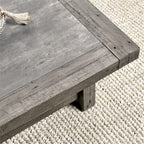 Kosas Home Stonebridge 50" Square Wood Coffee Table in Antique Gray