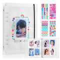 Rio Direct A5 Kpop Photocard Binder 200 Pockets - Kpop Photocard Holder Book 25 Sleeves - Clear 6 Ring Kpop Photo Card Binder -