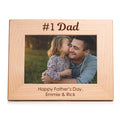 Lifetime Creations Personalized #1 Dad Picture Frame (5 x 7 Landscape): Engraved Fathers Day Picture Frame Gift from Son, Daugh
