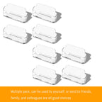 Dmfly 8 Pack Acrylic Business Card Holder For Desk Plastic Business Card Display Clear Business Card Stand Desktop Business Card