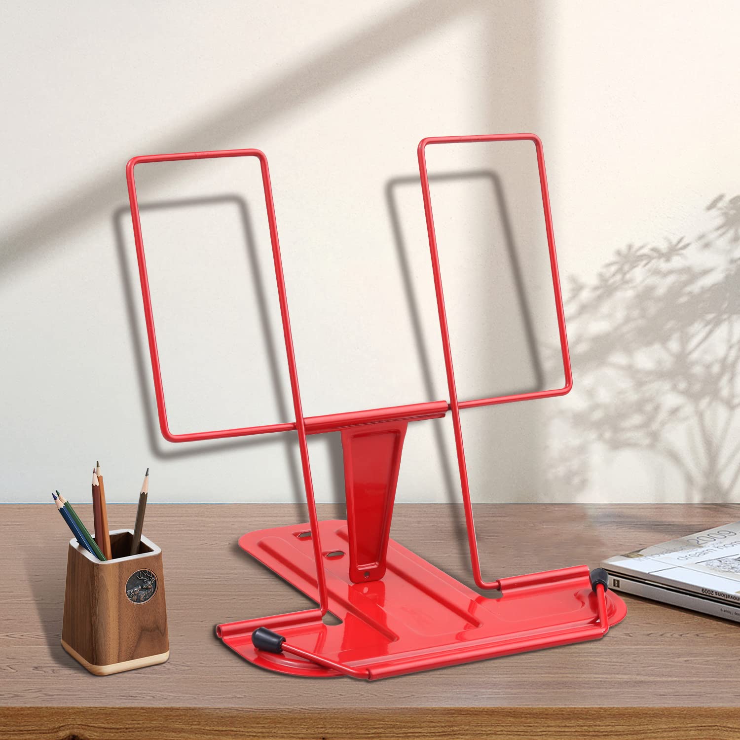 Honagu Book Stand For Reading, Adjustable Reading Rest Book Holder, Documents Stand, Sturdy Typing Stand For Recipes Textbooks T