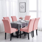 Joccun Chair Covers For Dining Room Set Of 2,Water Repellent Dining Chair Slipcovers Stretch Dining Room Chair Covers Seat Protector,Washable Parsons Chair Cover For Home,Banquet(Dusty Pink,2 Pack)