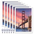ijuerybai 6 Sets 8x12 Picture Frame, Frames for 8 x 12 Canvas Collage Photo Poster Certificate Wall Gallery, High Transparent Ho
