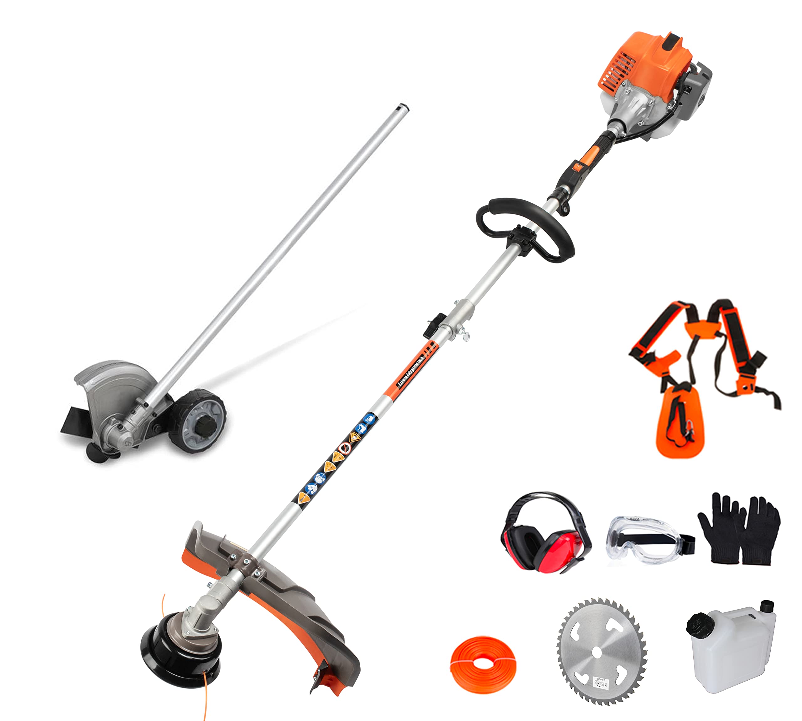 Proyama 26Cc Weed Eater/Wacker Gas Powered, 2-Cycle Gas String Trimmer/Edger, 3 In 1 Brush Cutter With 17 Cutting Path, Grass Tr