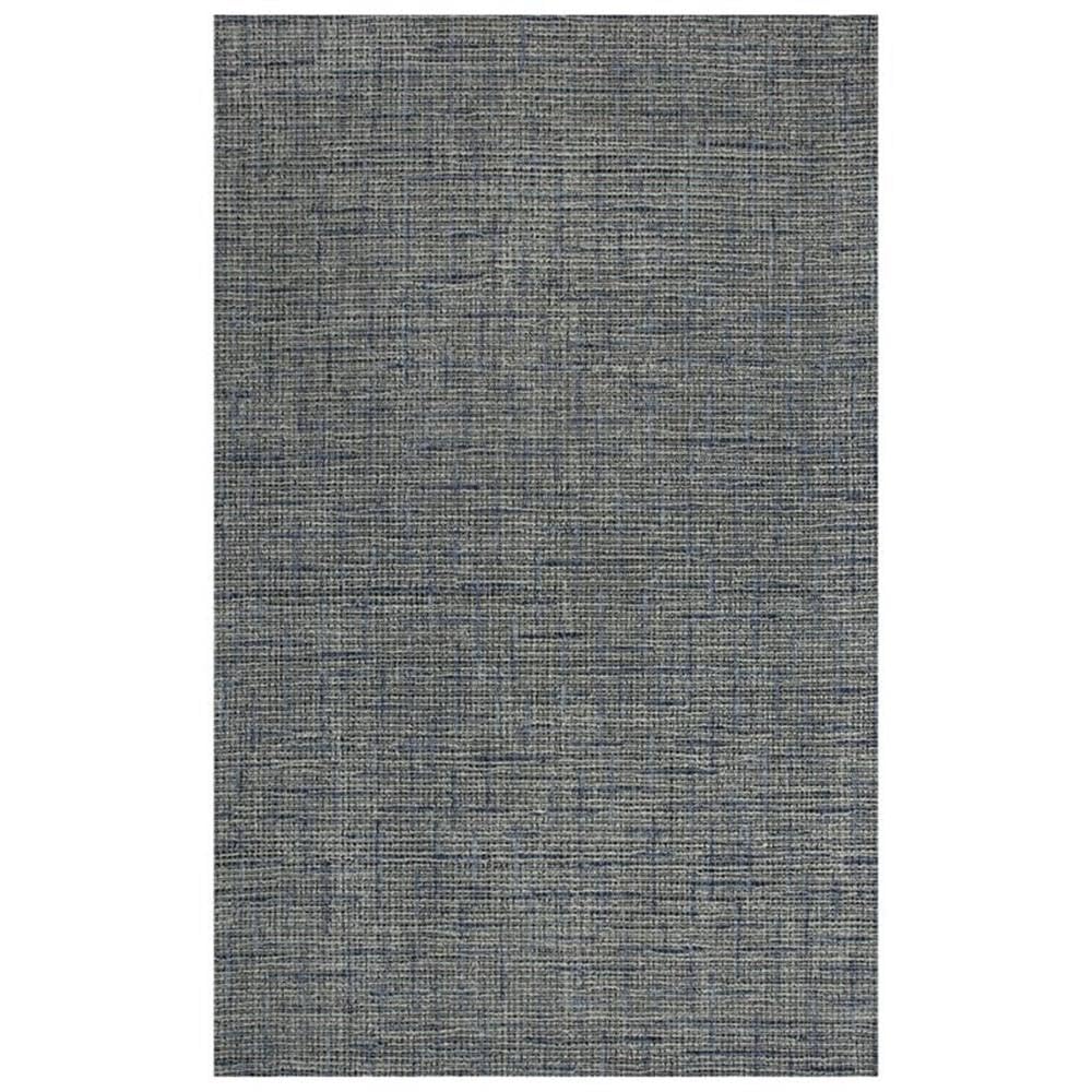 Alora Decor Zion 8'6&quot; X 11'6&quot; Checked/Solid Blue/Ivory Hand-Tufted Area Rug