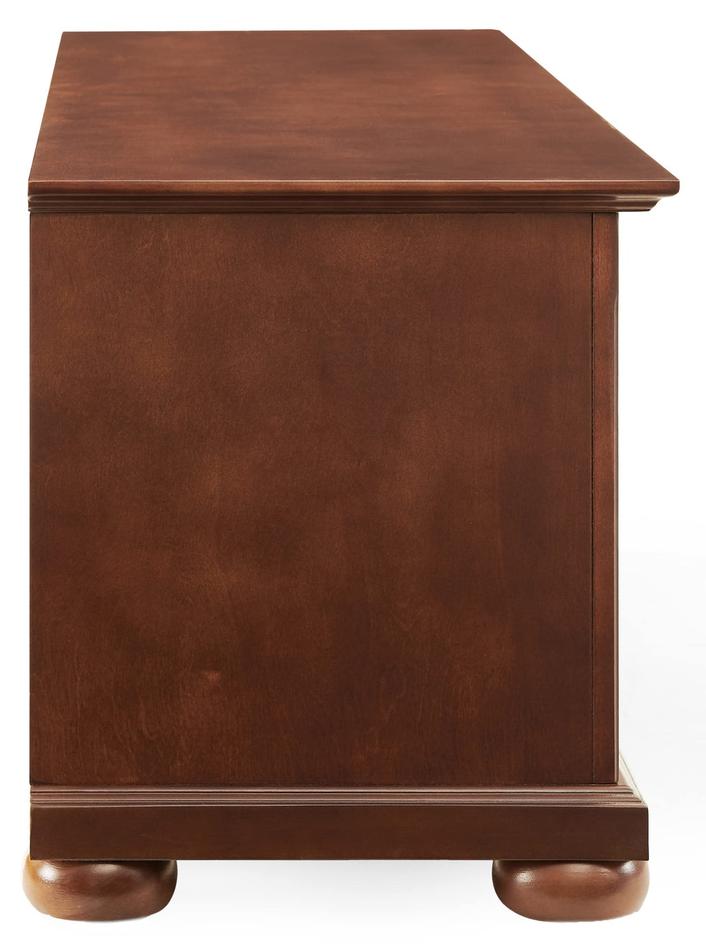 Crosley Furniture Alexandria Low Profile Tv Stand For 65+ Inch Tvs, Entertainment Center With Storage Shelves, Vintage Mahogany