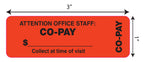 Tabbies Tab40566 Attention Office Staff Medical Labels, 1 X 3, Orange, 500 Per Roll