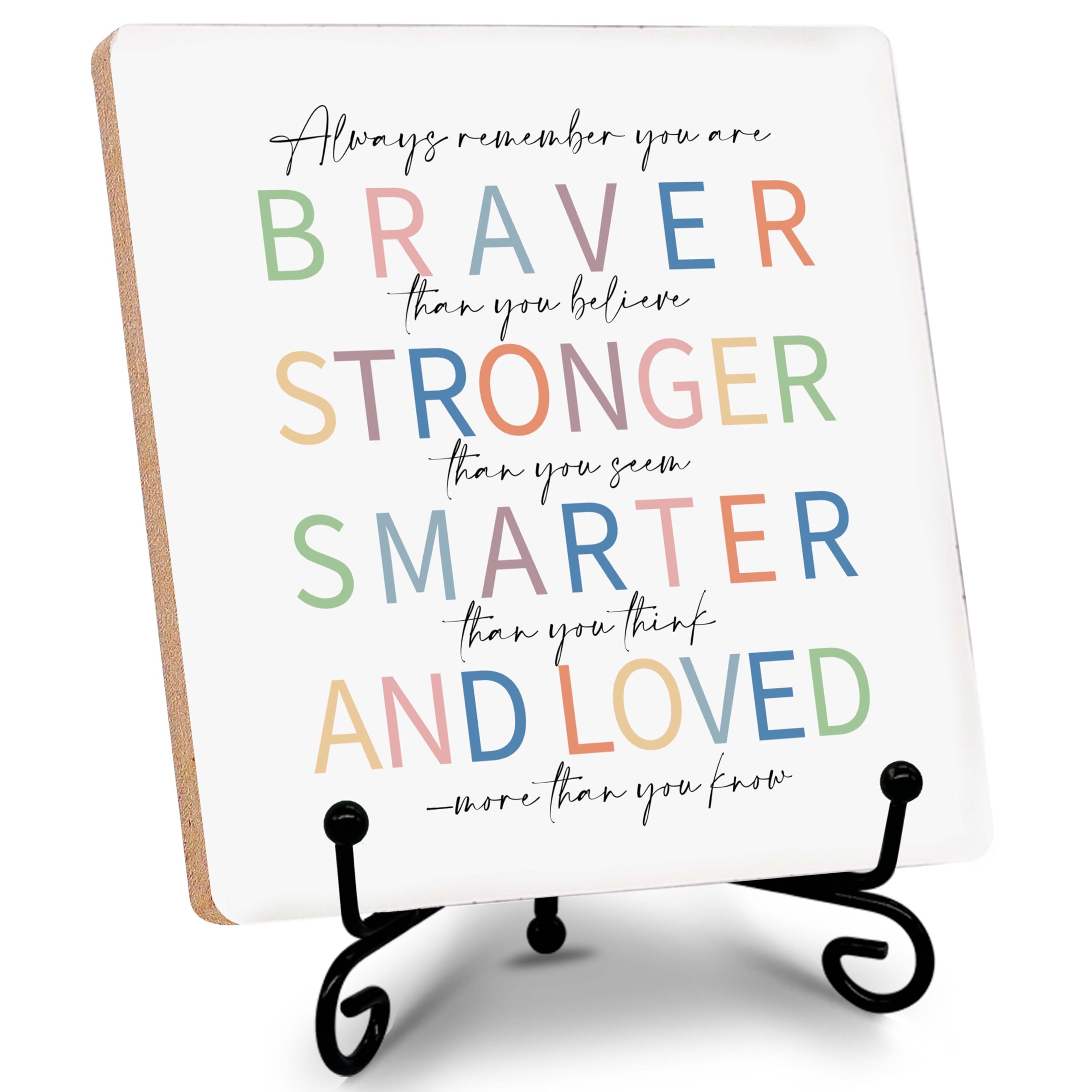 Desk Decor, Motivational Gifts, Always Remember You Are, Wood Plaque with Stand, Inspirational Gifts, Dorm,Home, Living Room Dec