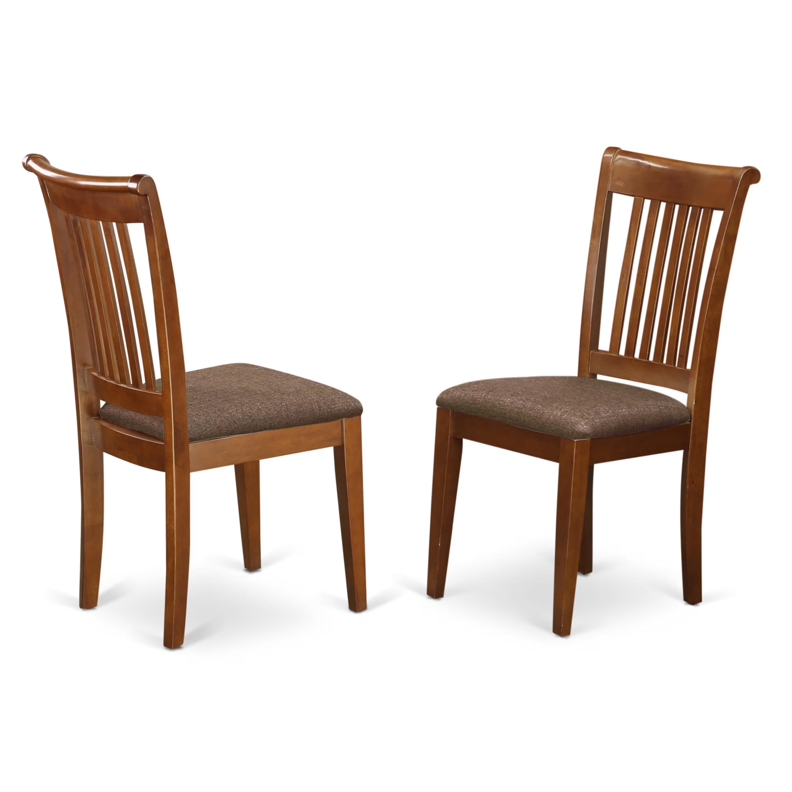 East West Furniture AVPO5-SBR-C Avon 5 Piece Set Includes an Oval Dining Room Table with Butterfly Leaf and 4 Linen Fabric Upholstered Kitchen Chairs, 42x60 Inch
