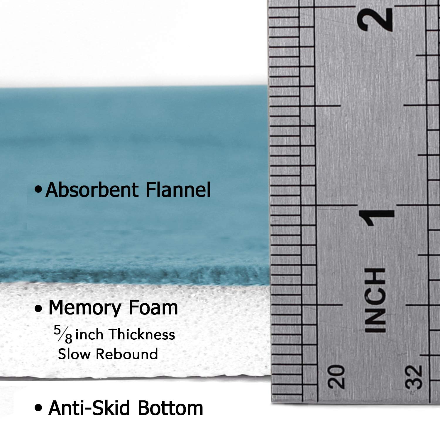 Flamingo P Memory Foam Bath Mat Extra Long Bath Mats For Bathroom Non Slip Bathroom Runner Rug Water Absorbent Soft Washable Bat