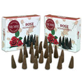 Rose Incense Cones - Total 20 Cone Incense - Dual Pack of 10 Insence Cones - Incense Cones Scented - Cone Incense Scents - Insen