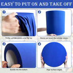 Saitimade Set Of 5 - Royal Blue Cylinder Pedestal Stand Covers, Flexible Cylinder Stand Covers For Party, Wedding Or Birthday Ev