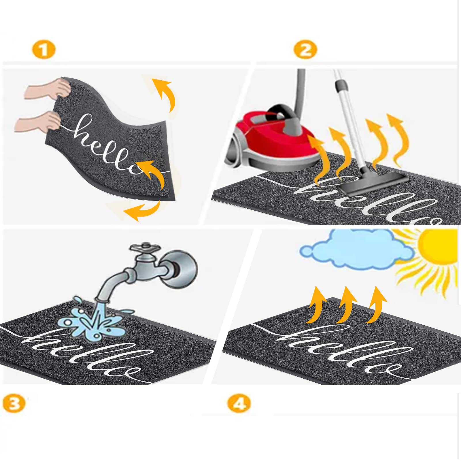 Fireosma Door Mat, Welcome Mats Outdoor, Front Door Mat For Outside Entry, Doormat Outdoor/Indoor Entrance, Front Door Rugs For