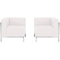 Flash Furniture Hercules Imagination Series White Leathersoft 2 Piece Corner Chair Set