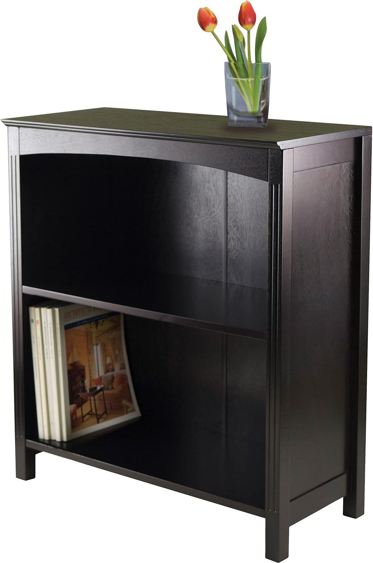 Winsome Terrace Solid/Composite Wood 3-Tier 26-Inch Wide Storage Shelf, Espresso (92327)