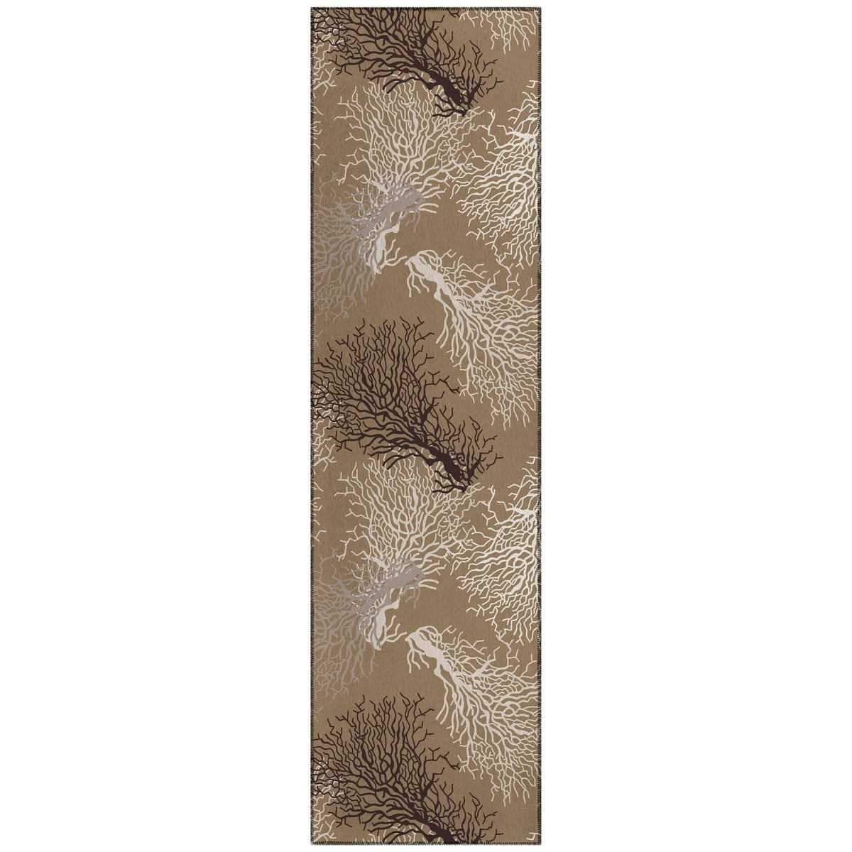 Seabreeze Sz3 Taupe Coastal Rug Runner 2' 3&quot; X 7 ' 6&quot;