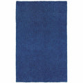 HomeRoots 509006 8 x 11 ft. Deep Blue Shag Hand Tufted Handmade Stain Resistant Rectangle Area Rug