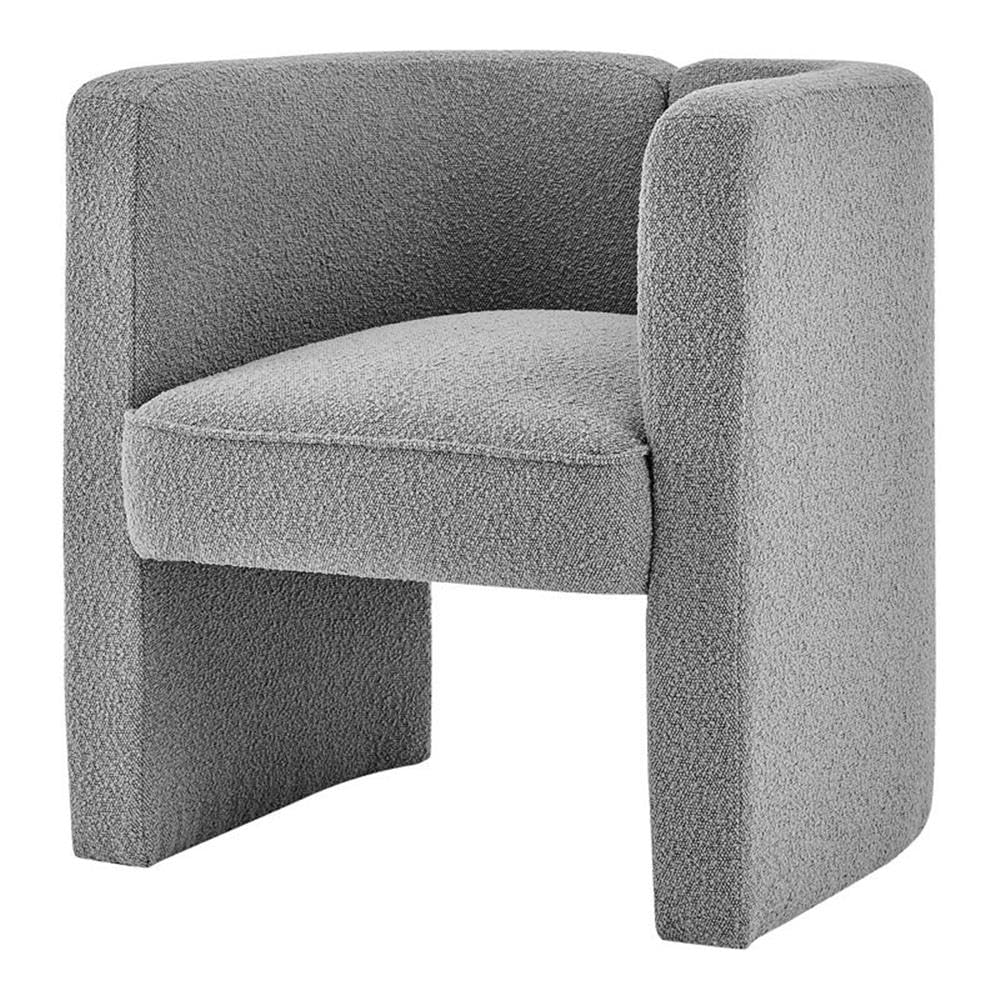 Npd Furniture And More Ariela Fabric Accent Arm Chair, Boucle Gray