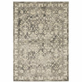 HomeRoots 508839 8 x 11 ft. Gray Beige Tan & Brown Oriental Power Loom Stain Resistant Rectangle Area Rug