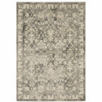 HomeRoots 508838 6 x 9 ft. Gray Beige Tan & Brown Oriental Power Loom Stain Resistant Rectangle Area Rug