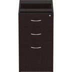 Lorell, LLR18220, Essentials Espresso Laminate Pedestal, 1 Each