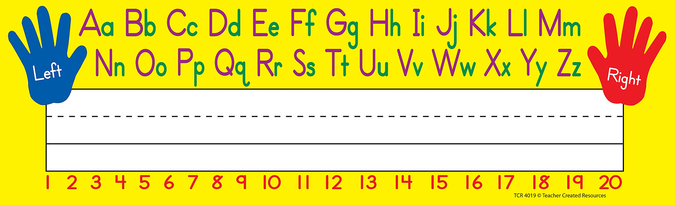 Teacher Created Resources Flat Left/Right Alphabet Name Plates (4019)