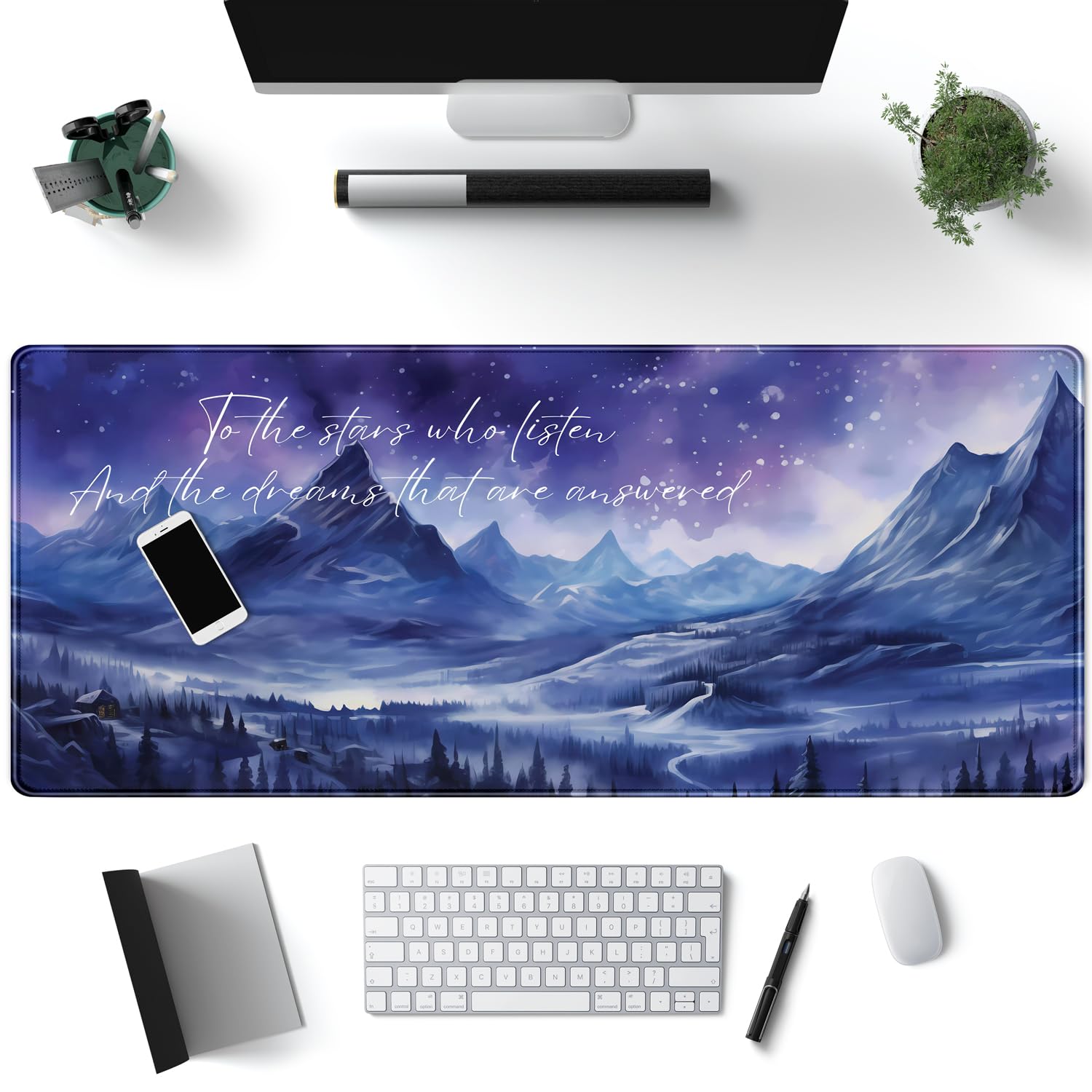 Acotar Desk Mat Sara J Maas Fantasy Mouse Pad Large For Desk Computer Pc Laptop Aesthetic Desk Pad Night Court City Of Starlight