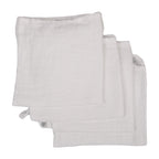 Linenme Wash Cloths X4 100% Linen , 12 By 12-Inch, Optical White