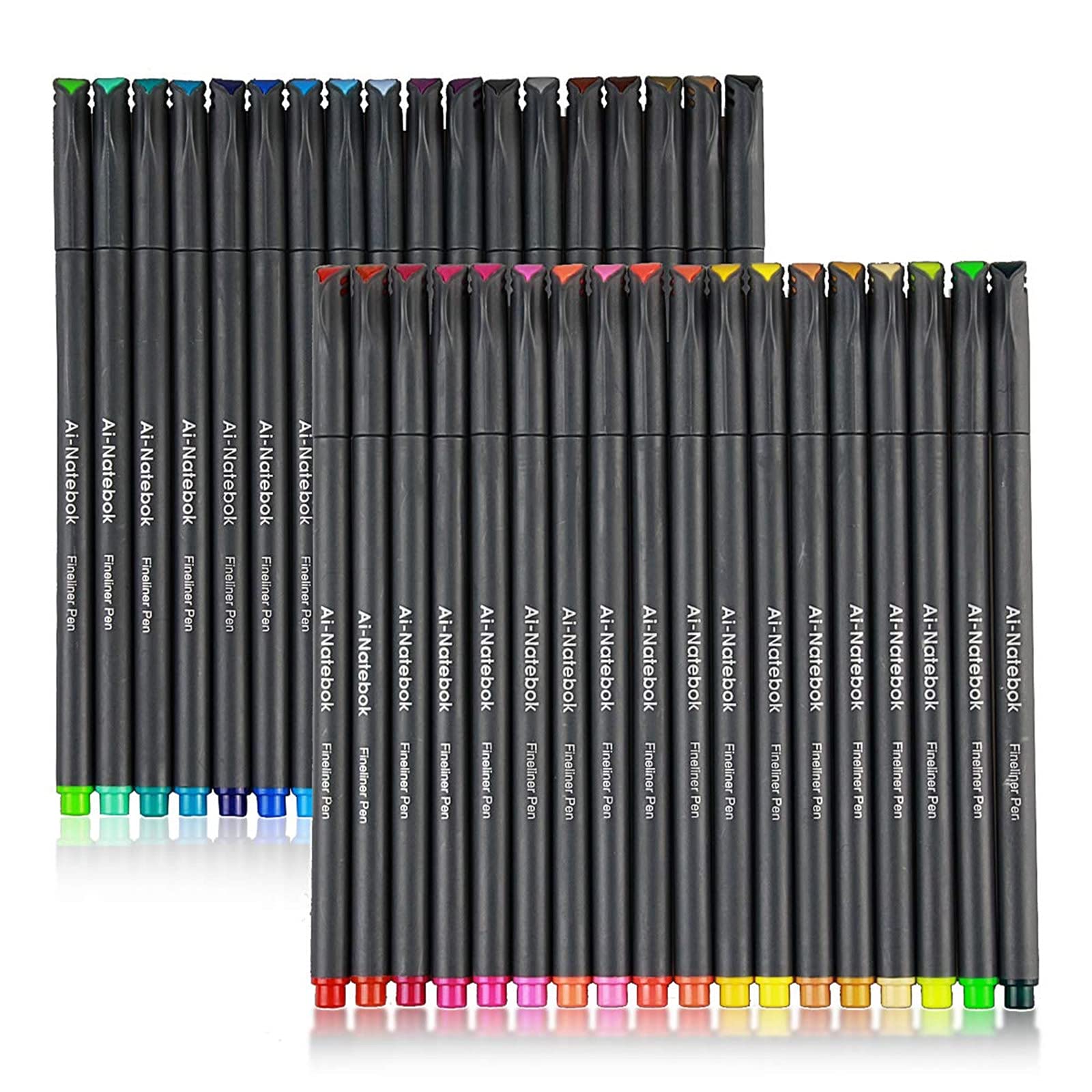 Ai-Natebok 36 Colored Fineliner Pens Fine Tip Pens Porous Fineliner Color Pens For Journal Planner Writing Note Taking Calendar