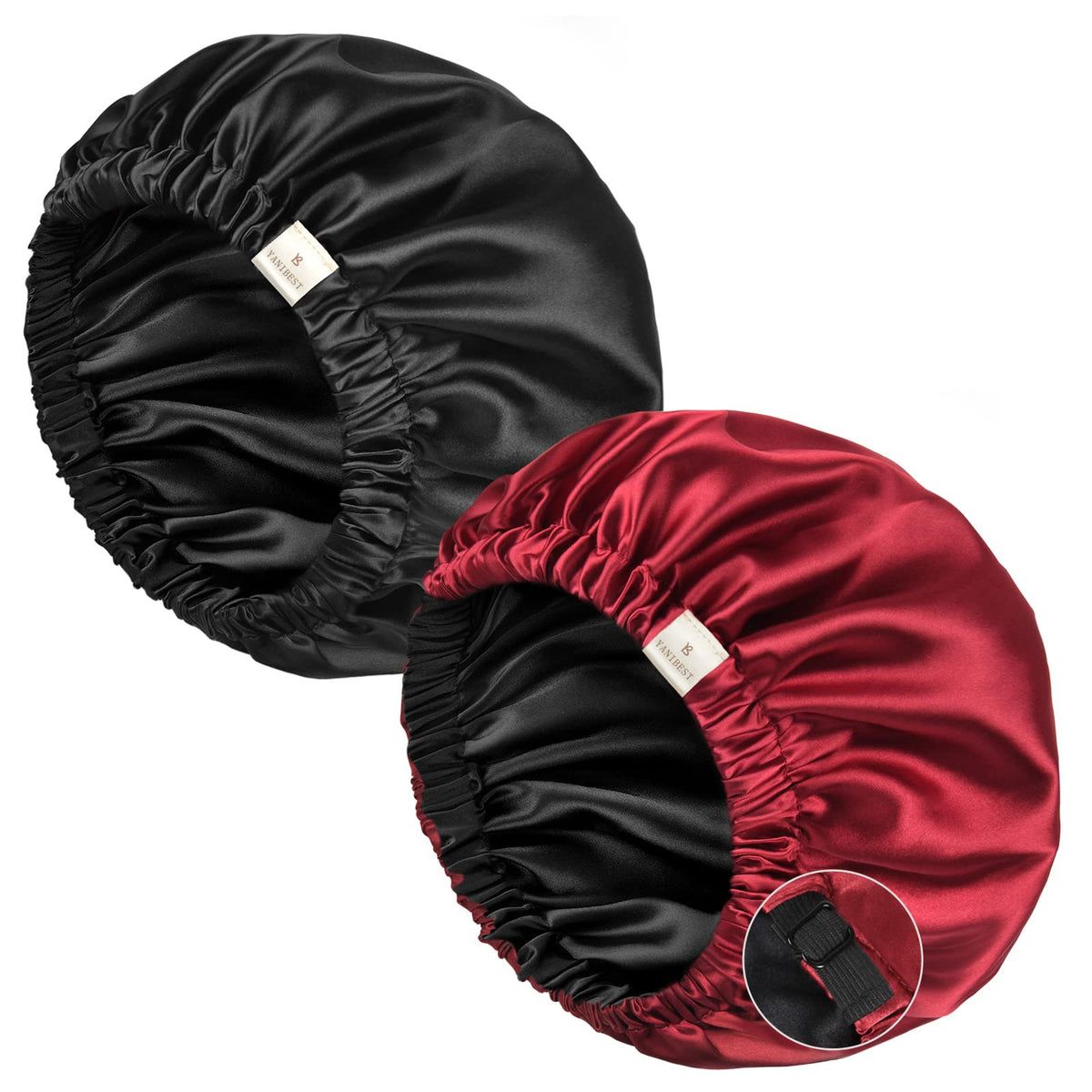 YANIBEST Silk Bonnet for Sleeping Satin Bonnet Hair Bonnets for Black Women and Men Double Layer Ajustable Bonnet for Curly Brai