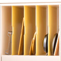 4 Set TrimtoFit Wood Tray Dividers for Cabinet, Cookie Sheet Organizer, Multi Layer Embedded Plugin Board Storage, Cuttable D