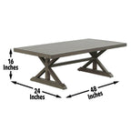 Steve Silver Co Jones Aluminum Coffee Table, Light Brown