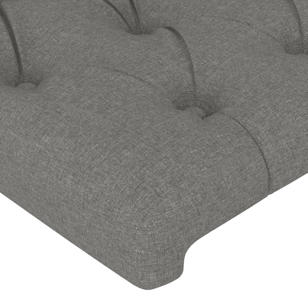 vidaXL Fabric Headboard in Dark Gray - Classic Design, Durable Construction, Made of 100% Polyester Fabric, Solid Larch and Engineered Wood - Size 39.4"x2.8"x30.7/34.6"