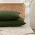 Bestouch 100% Washed Cotton Pillowcase For Hair And Skin Linen Feel Soft Comfortable Breathable 2 Set Pillow Case With Envelope