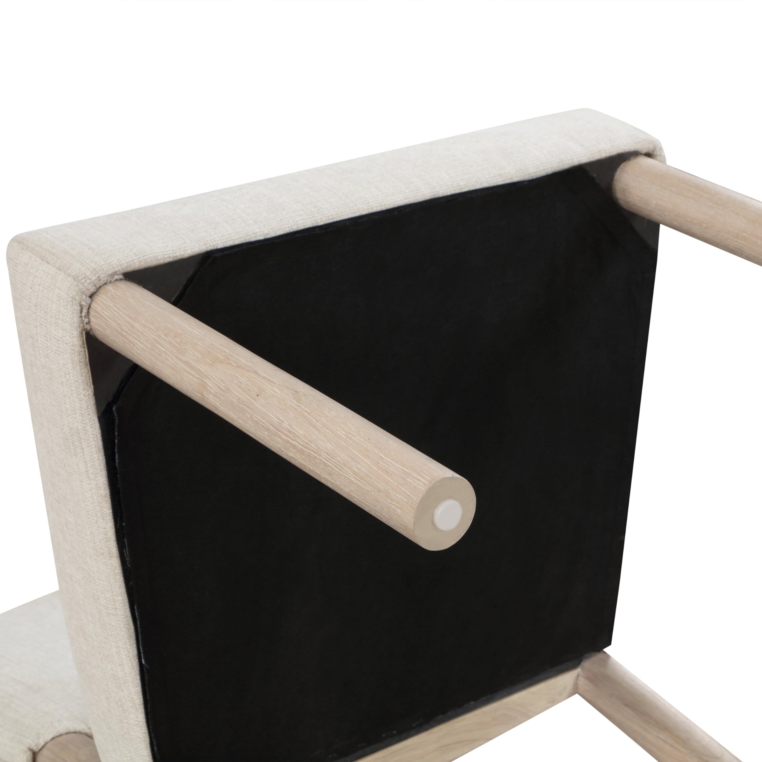 Steve Silver Company Gabby Upholstered Dining Chair, Kiln-Dried Wood, Ergonomically Sculpted, Hardwood, Solid Wood Legs, Dining, Office, Living Space, 24.75' D X 20.5' W X 35.75' H, Light Brown