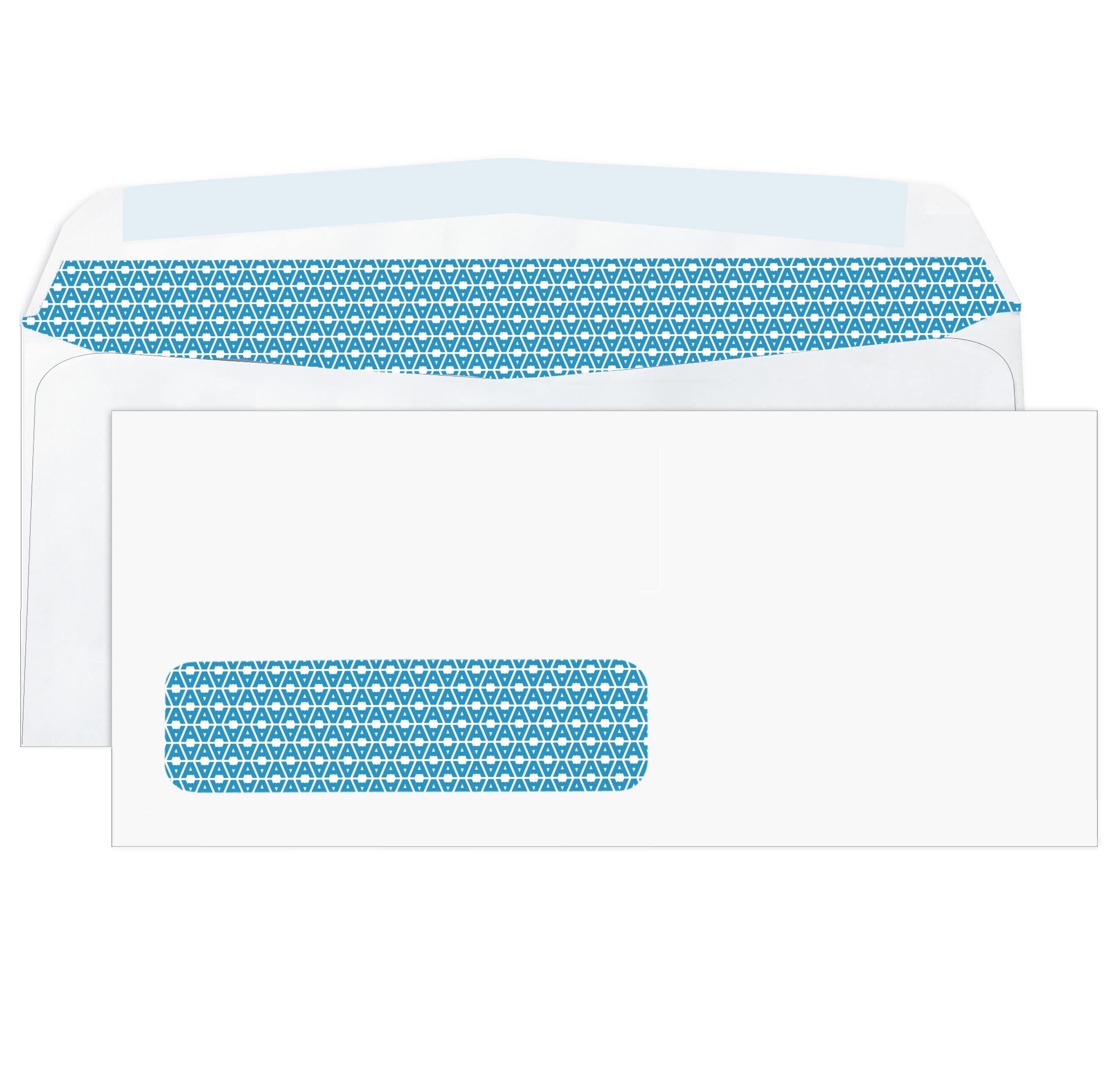 Aimoh 100#10 Single Left Window Security Tinted Envelopes, Gummed Closure, Size 4-1/8 X 9-1/2 Inches, 24 Lb - 100 Count (35321)