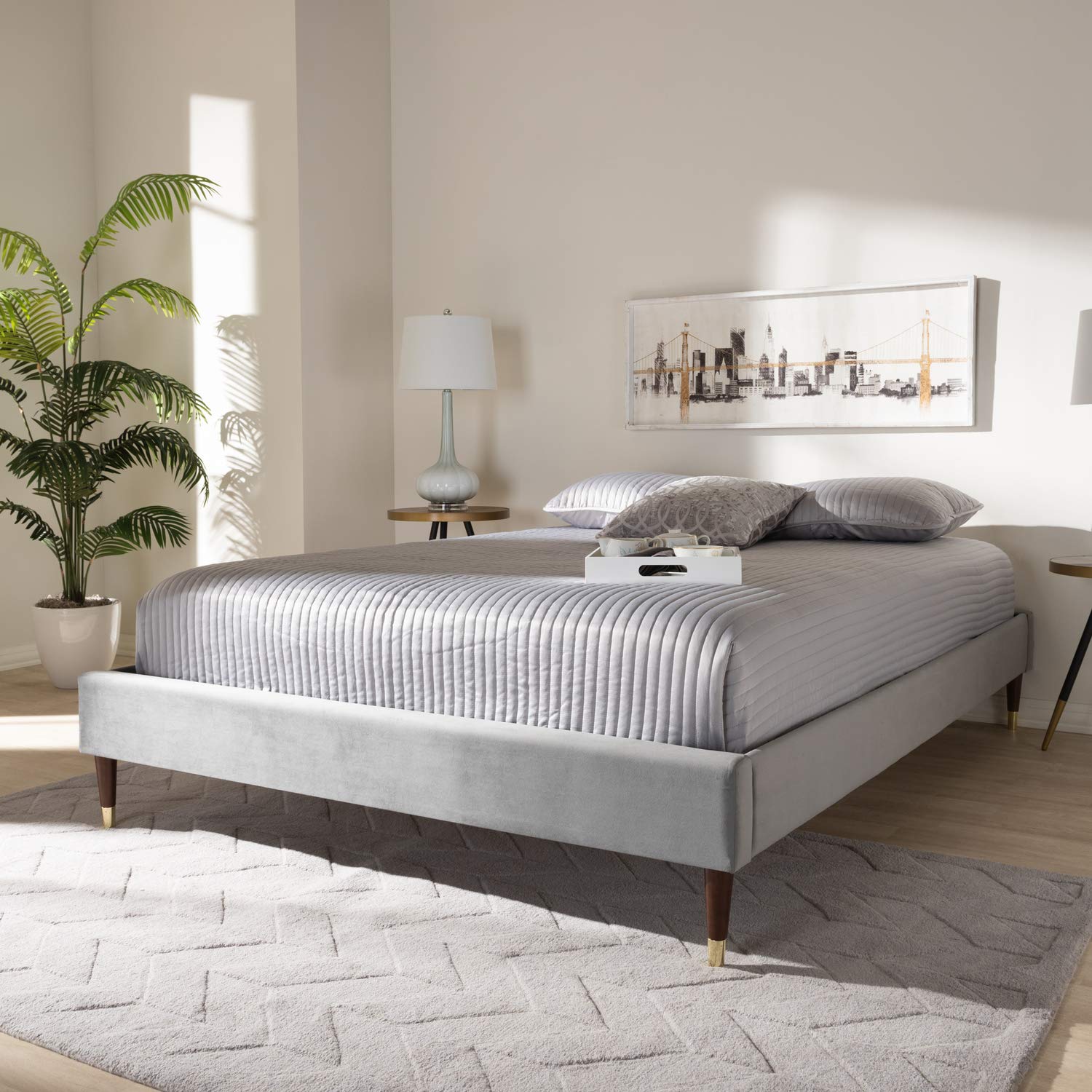 Baxton Studio Volden Full Platform Bed Frame - Thumbnail 3