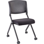 Lorell Nesting Black Folding Chair (Pack Of 2)