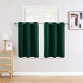 ChrisDowa Small Window Curtains for Kitchen and Bedroom - Grommet Short Thermal Insulated Room Darkening Curtains (2 Panels, For