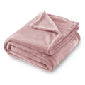 Sochow Flannel Fleece Blanket King Size, All Season Lightweight Super Soft Cozy Blanket For Bed Or Couch, Dusty Pink, 90X108 Inc