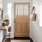 Farmhouse Boho Short Semi Sheer Curtains 24 Inch Length For Kitchen Over Sink Bathroom Rod Pocket Linen Cream Ivory Rv Camper Sm