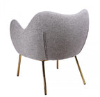 HomeRoots 29' Plush Grey and Gold Comfy Accent Chair