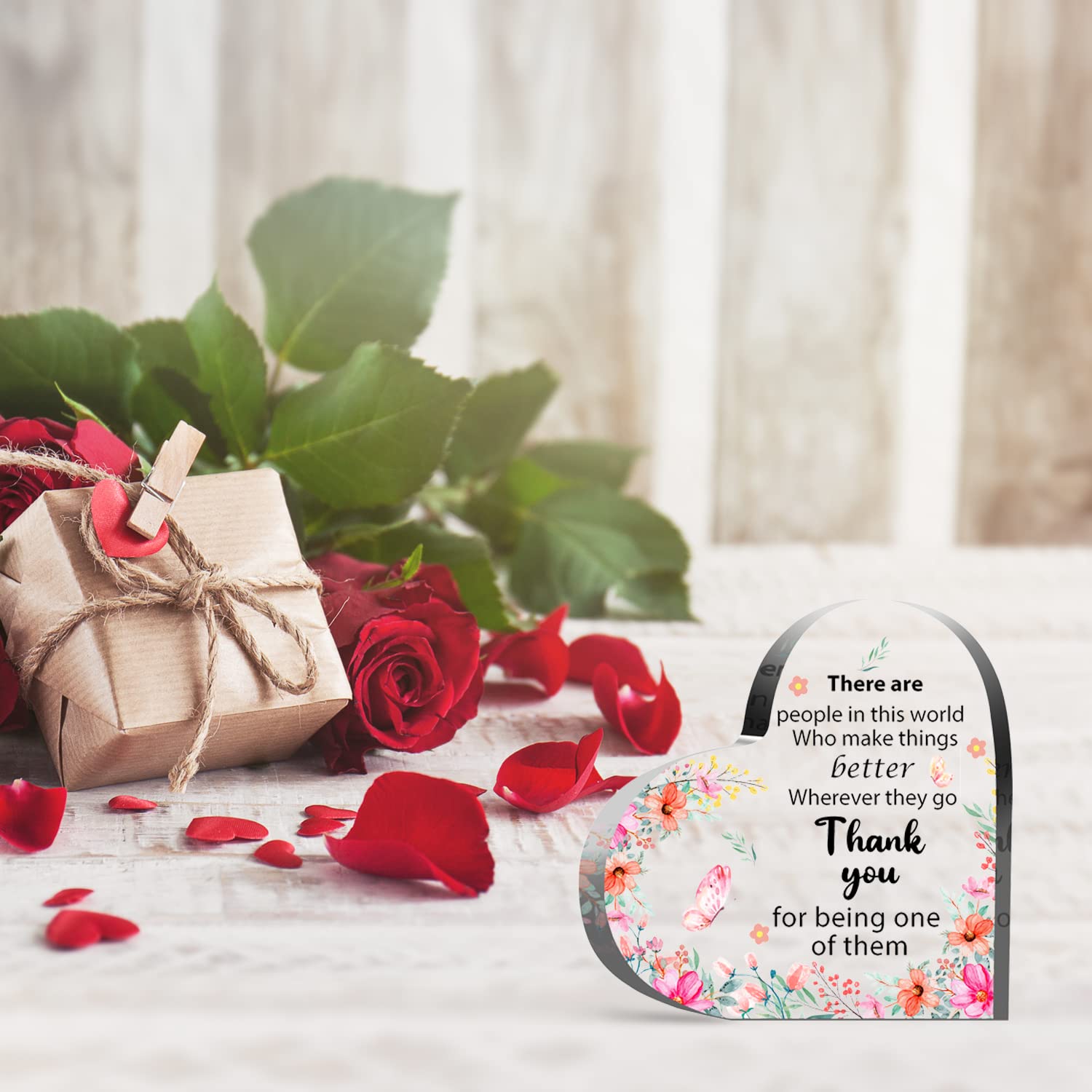 Appreciation Gifts For Women, Acrylic Heart Keepsake,Inspirational Gifts For Coworker Boss, Office Going Away Farewell Retiremen